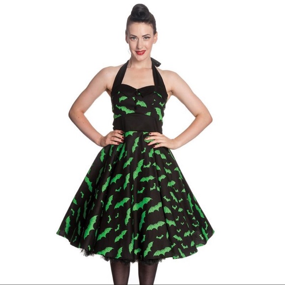 halter neck rockabilly dress
